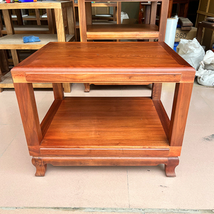 爵士古典机架胡桃木榫卯结构单二层功放架虎爪发烧胆机CD黑胶机架