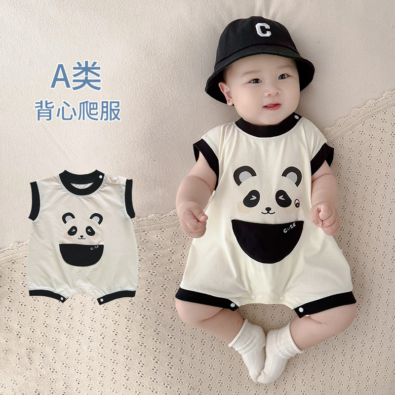 婴儿夏季连体衣可爱超萌外出服图片