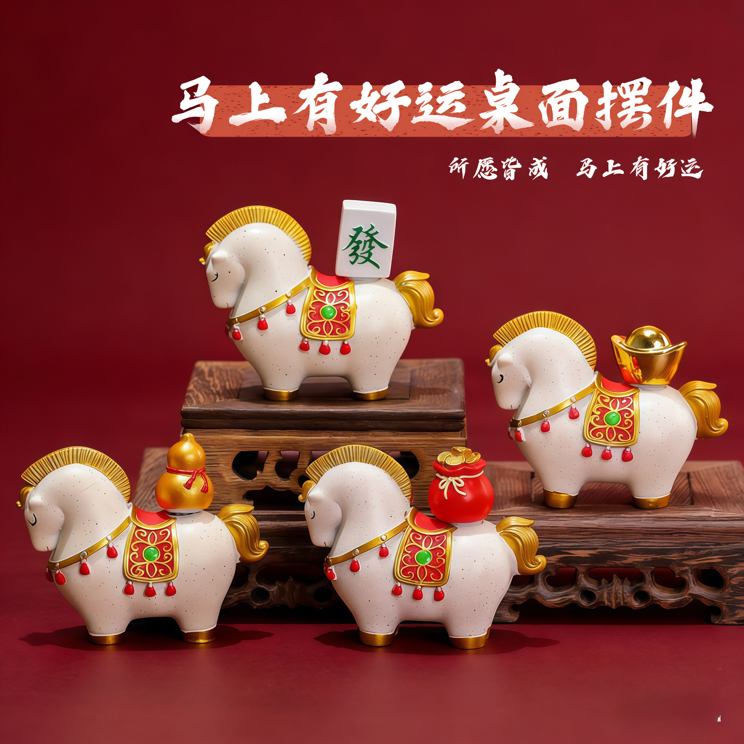 三八节妇女礼物马上有好运打工人新年玄学工位办公室桌面装饰摆件