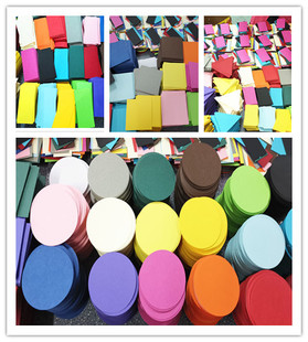 彩色小纸片卡纸 EVA几何图形 圆形正方形三角形长方形儿童认知卡