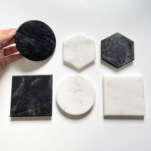 侘寂风高级感摄影道具天然石材黄洞石杯垫香氛香薰蜡烛大理石托盘