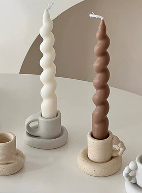 长杆蜡烛2.5CM口径陶瓷烛台摆件