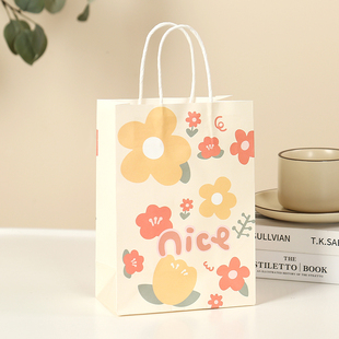 NICE牛皮纸袋加厚手提袋外卖打包袋玩具小吃零食包装 袋文具礼品袋