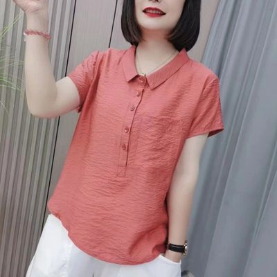 春季新品洋气显瘦妈妈装长袖衬衫