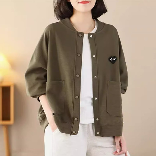 2024新款时尚洋气妈妈宽松短外套