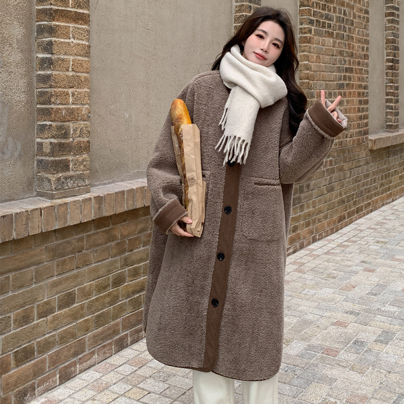 现货2025冬季加厚皮毛一体羊羔毛外套708-P185-K278,女装棉衣/棉服,2C007