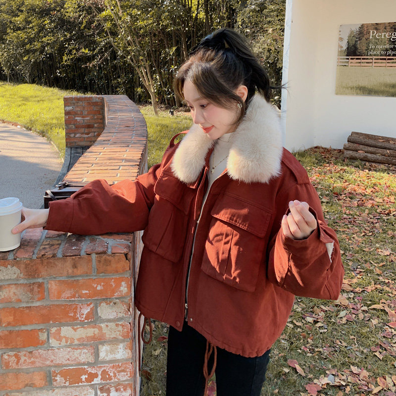 现货有买家秀加绒加厚派克服女1996-P185-K268,女装棉衣/棉服,2C007
