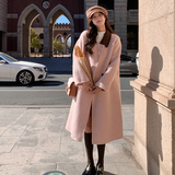 现货2025冬季新款粉色毛呢外套2397-P185-K268，女装毛呢外套，2C007