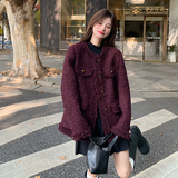 现货2025冬季新款小香风夹棉外套823-P175-K258，女装短外套，2C007