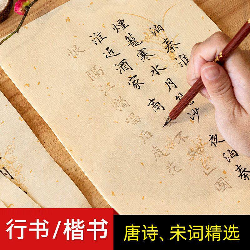 小楷毛笔字帖唐诗宋词描红临摹初学者行楷软笔宣纸信笺练习纸