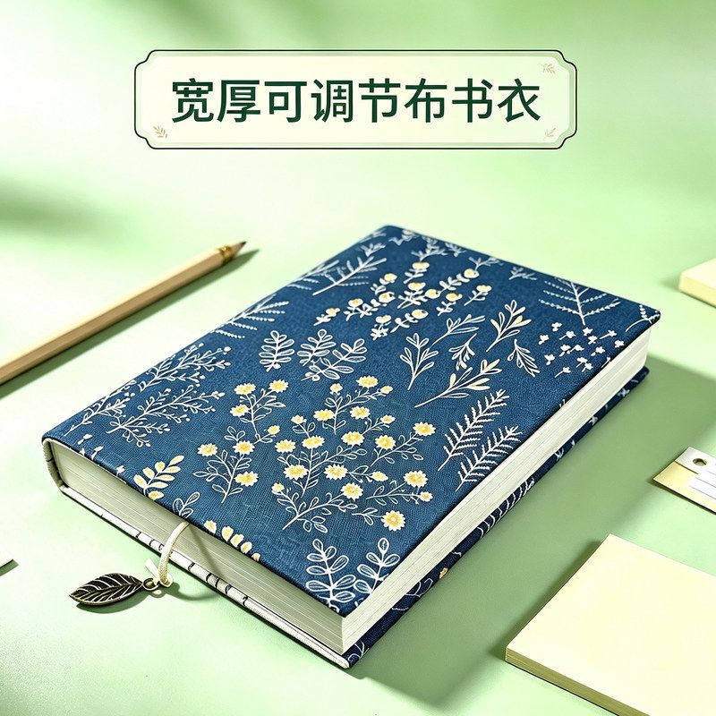 宽厚可调节式布书衣书套书本保护套书皮包书壳手账本手帐本封套布