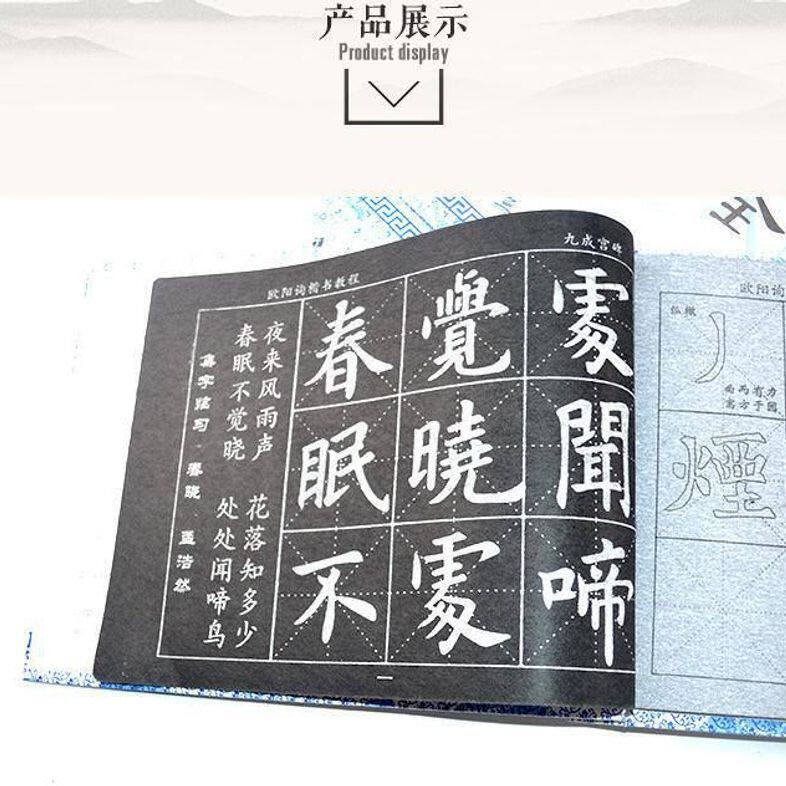 毛笔书法字帖行书楷书临摹本 仿宣水写本 学生练习水写布套装批发