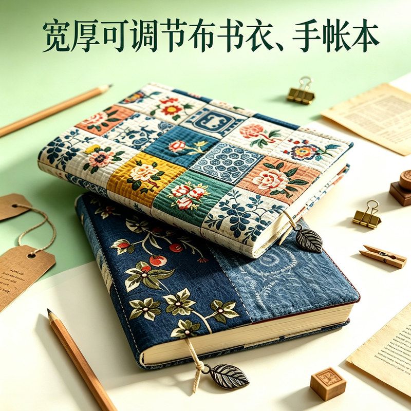 复古布书套布书衣书本保护套书皮包书套手账本手帐本可调节改尺寸