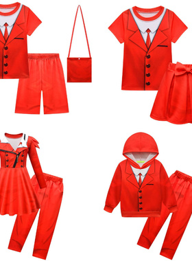 新款cosplayPocket Devs-Roblox男童女童长袖长裤表演服套装