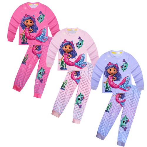 盖比的娃娃屋套装儿童Gabby's Dollhouse睡衣女孩卡通长袖家居服