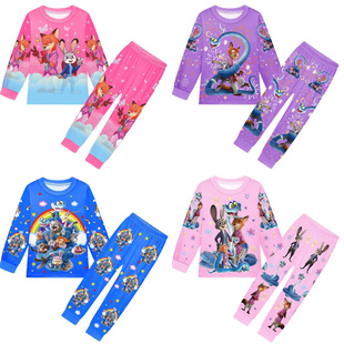 新款疯狂动物城2Zootopia 童装家居服春秋儿童睡衣秋衣秋裤套装