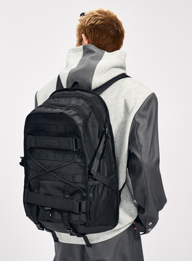 日系工装双肩包男潮牌大容量旅行电脑背包女大学生书包户外登山包