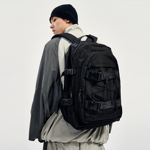 日系大容量电脑双肩包男潮牌大学生书包女高中生旅行徒步登山背包