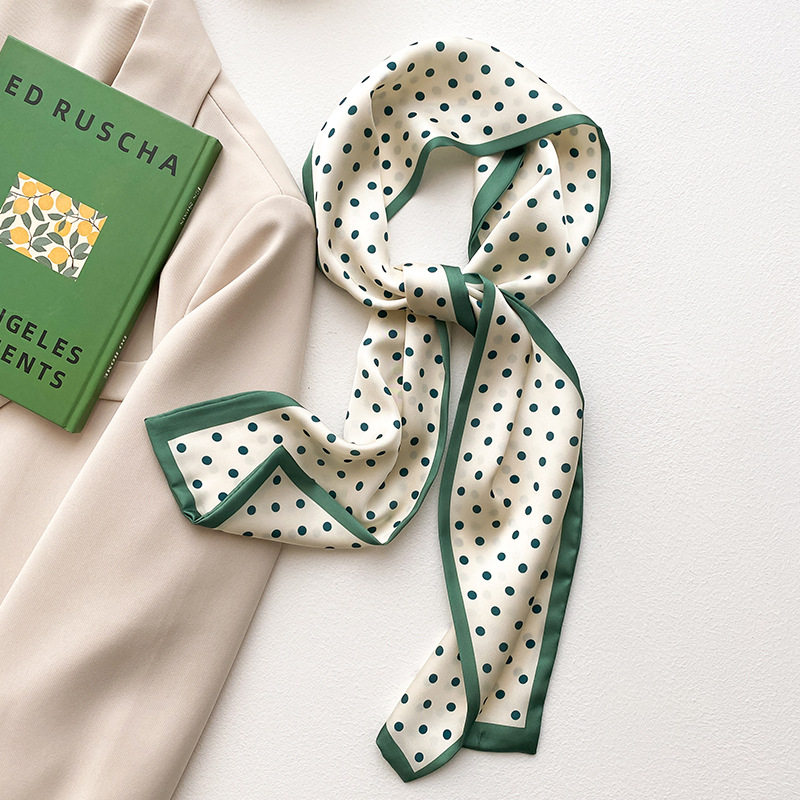 绿色圆波点长条小丝巾女夏季细窄高级感搭配衬衫领口2023新款飘带,服饰配件/皮带/帽子/围巾,围巾/丝巾/披肩,淘宝优惠券,粉丝福利购,淘宝优惠卷