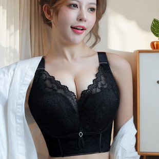 有钢圈五排扣薄杯大码 内衣女胖mm收副乳上托防下垂大胸文胸285款