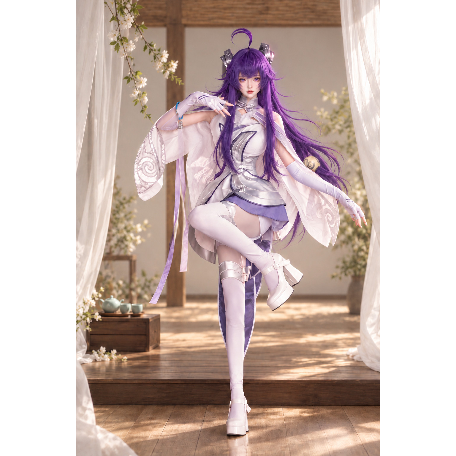王者cosplay服装西施 归虚梦演荣耀 伴生cos服装动漫服装