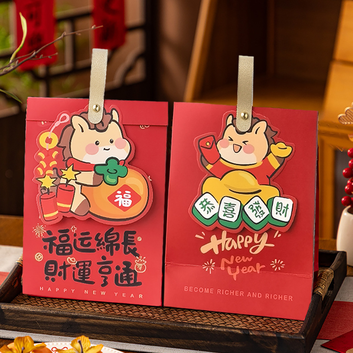 新年马年手提礼盒糯米船雪花酥糖果饼干烘焙包装春节礼品袋自立袋,厨房/烹饪用具,点心包装盒/包装袋,淘宝优惠券,粉丝福利购,淘宝优惠卷