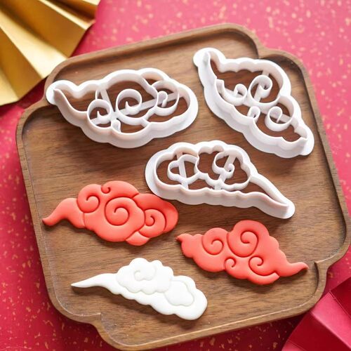 中式祝寿祥云翻糖硅胶模具