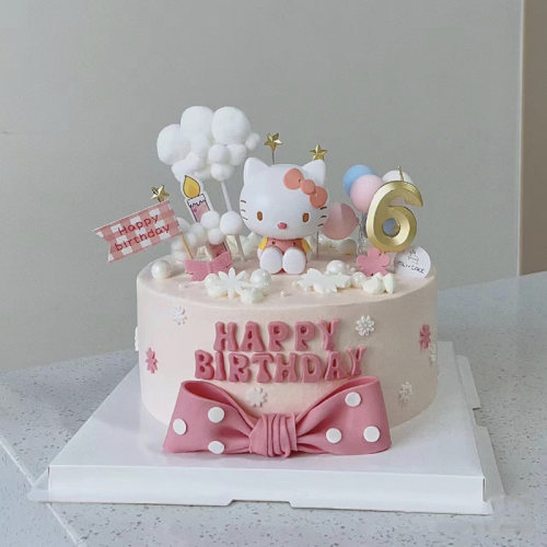 凯蒂猫美乐蒂生日蛋糕插件摆件