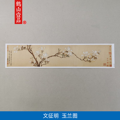 高清复制文徵明白玉兰图花鸟画