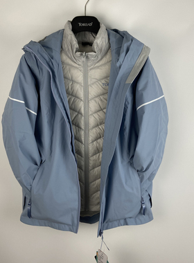 探路者套羽绒冲锋衣2021秋冬新款户外舒适套羽绒冲锋衣TAWJ92118