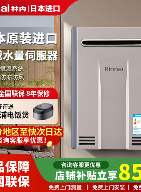 Rinnai/林内燃气热水器REU-A2626WD(K)-CH室外机防冻恒温26升进口