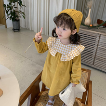 女宝长袖 洋气长裙子 花边公主裙韩版 2019新款 女童连衣裙秋装 儿童装