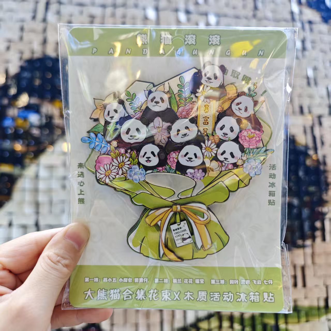 熊猫花花冰箱贴成都旅游纪念品