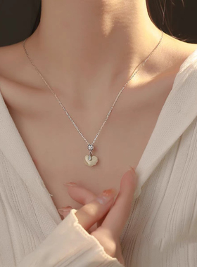 金钱祥云和田玉项链新中式国风仿玉石吊坠古装汉服马面裙配饰礼物