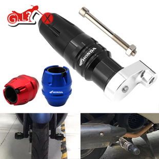 适用本田NX125裂行RX125迅鲨喜鲨NS改装配件排气管防摔胶前轮防摔