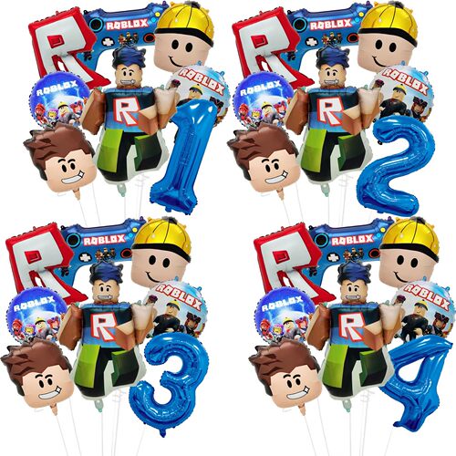 8球ROBLOX铝膜气球罗布乐思生日派对装饰气球游戏手柄数字套装