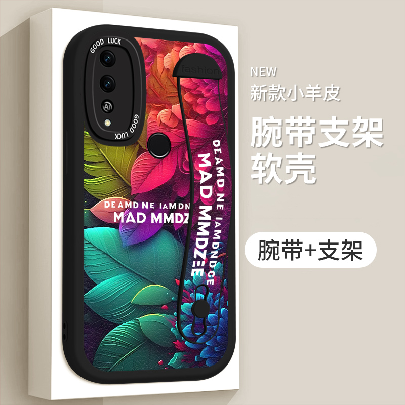 适用华为荣耀play4T手机壳AQM-AL10新款huawei荣耀play4tpro防摔AKA-AL10个性支架时尚小羊皮个性简约全包女