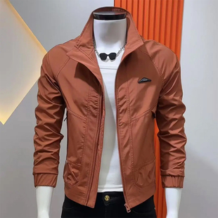 修身 新款 韩版 夹克外套春秋时尚 高级感休闲帅气百搭立领上衣潮 男士