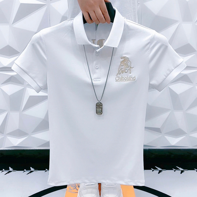 夏季短袖时尚刺绣男士Polo衫纯棉