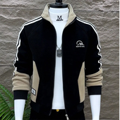 修身 冬季 立领百搭潮牌上衣 夹克外套加绒加厚保暖时尚 韩版 新款 男士