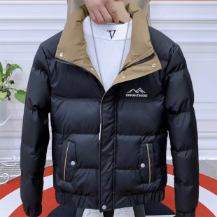 棉衣韩版 男士 修身 短款 棉服袄子外套 冬季 加厚保暖纯色休闲爆款 新款