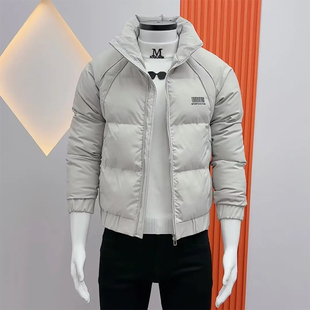 新款 时尚 男士 修身 简约休闲加厚保暖百搭棉服外套 棉衣韩版 2025冬季