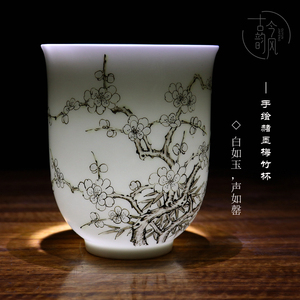 景德镇中式风仿古压手杯功夫茶具