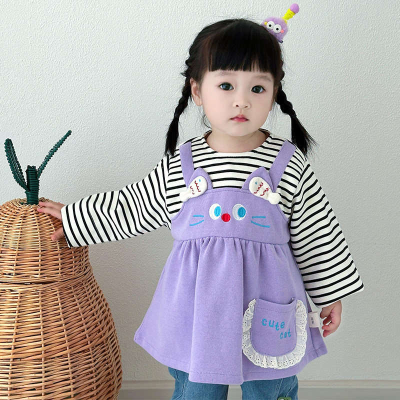 阿喜和悦秋冬针织棉女宝宝罩衣防水防脏长袖吃饭围兜女孩围裙洋气,童装/婴儿装/亲子装,反穿衣/罩衣,淘宝优惠券,粉丝福利购,淘宝优惠卷