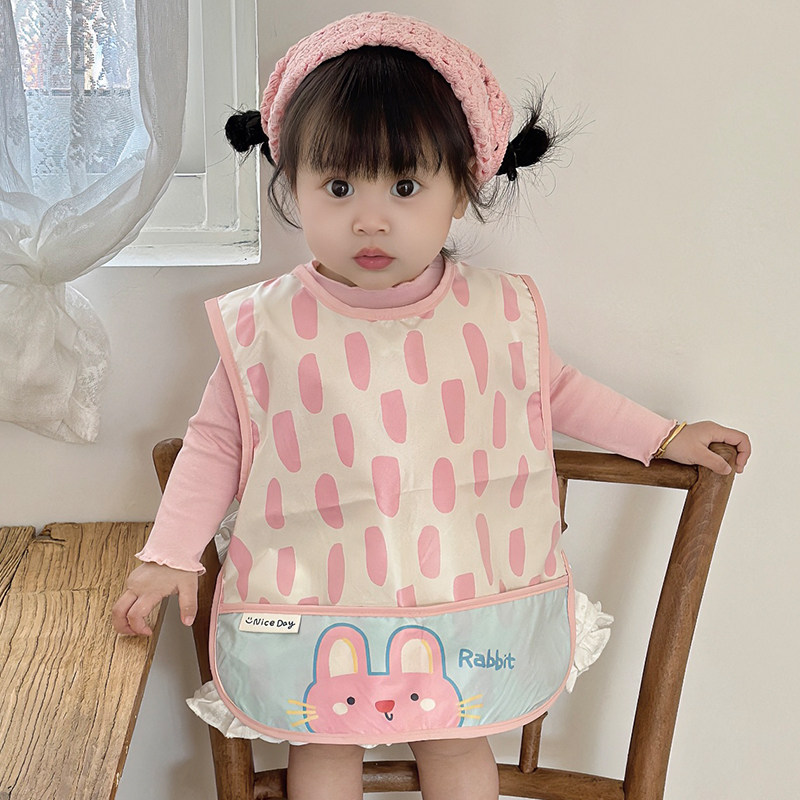 男女宝宝围兜婴幼儿防水防脏吃饭儿童辅食兜围嘴超软食饭兜护衣