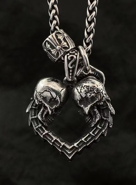原创骷髅头高街项链钛钢男