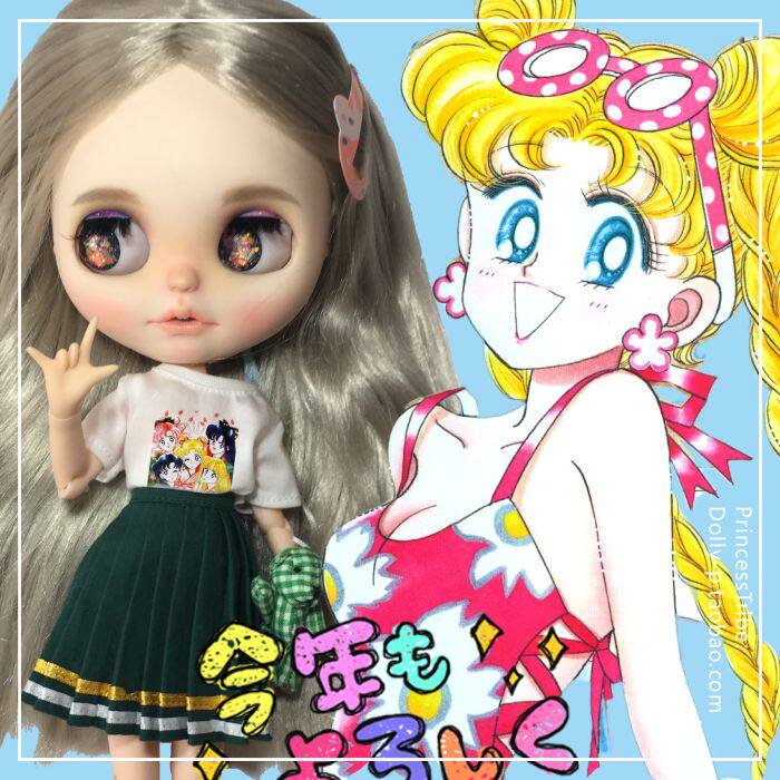 HOT美少女战士第二弹blythe小布6分娃T恤宽松多色卫衣az/bjd1/6