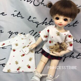 24.8包邮YOSD1/6BJD娃衣小熊系列T恤卫衣情侣宽松休闲IMDa3.0卡肉