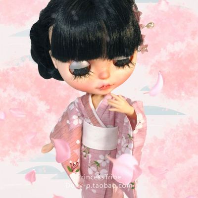 【和服祭】blythe小布浴衣粉樱花粉6分丽佳licca芭bi/ob24裙子azs