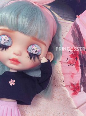 blythe小布娃娃樱花卫衣套装露脐短款卫衣百褶裙licca娃衣az/ob24